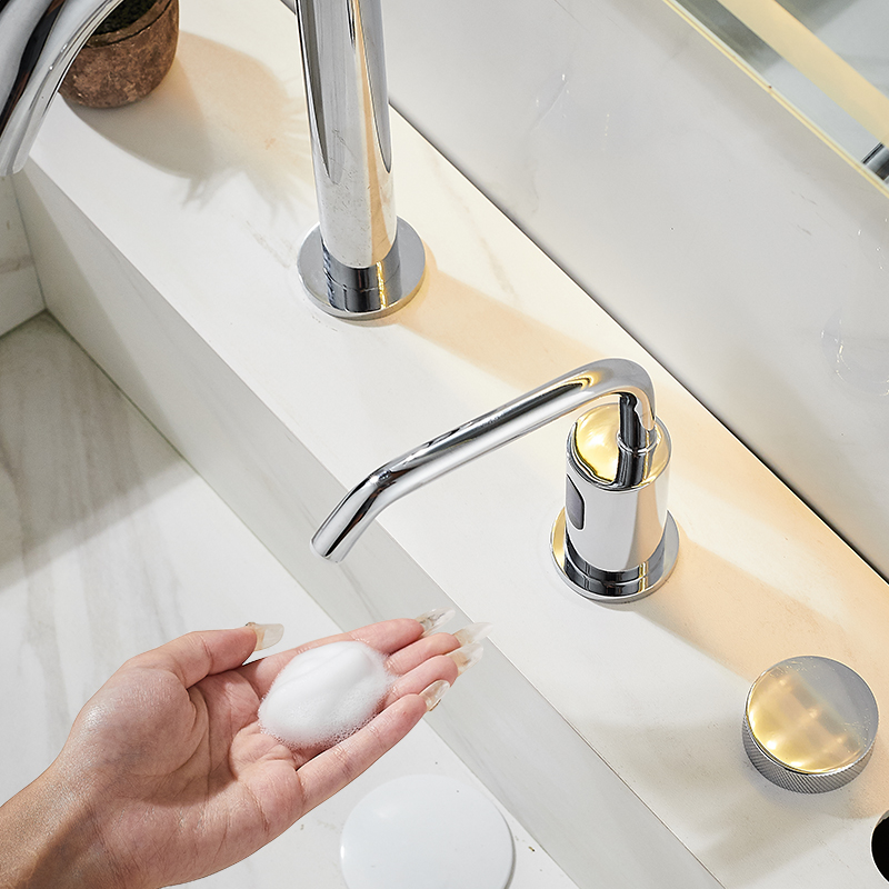 凤督台盆水龙头式泡沫感应皂液器卫生间台面加高给皂洗手液机商用
