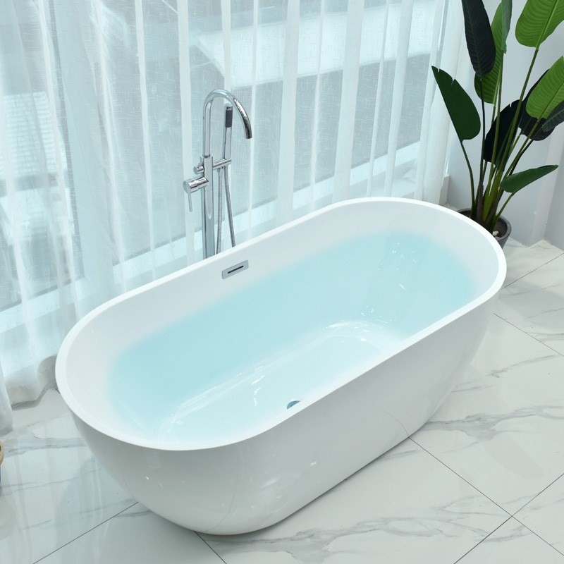 亚克力薄边浴缸无缝一体浴缸家用网红成人浴盆独立式欧式贵妃浴缸