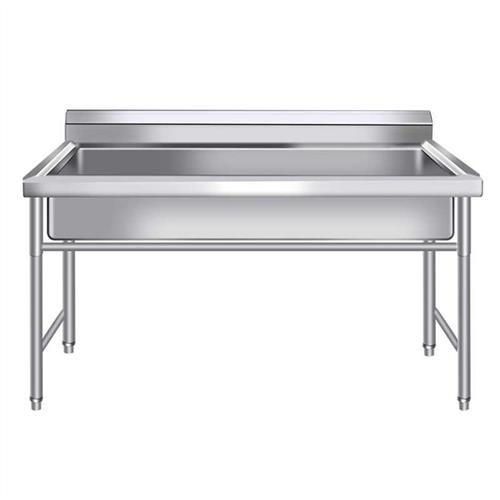 不锈钢商用水槽厨房单槽大洗手水池洗碗定制洗菜盆带支架一体水池