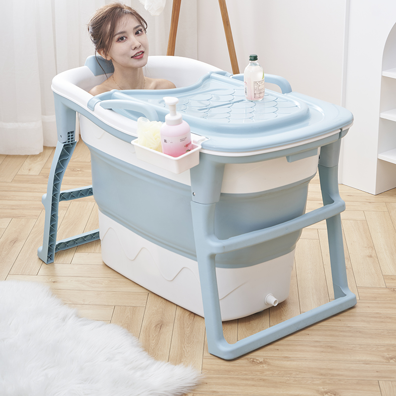 免安装【超省空间】1米 长形泡澡桶超大人小孩都能用全身浴缸
