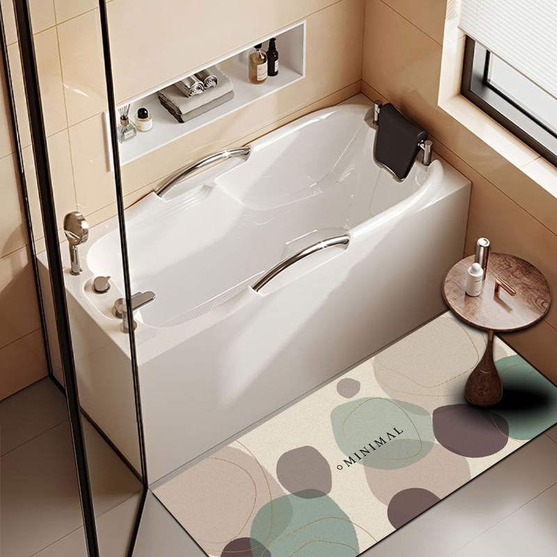 浴缸浴室洗手台卫生间专用防滑垫硅藻泥软地垫大尺寸地毯自由裁剪