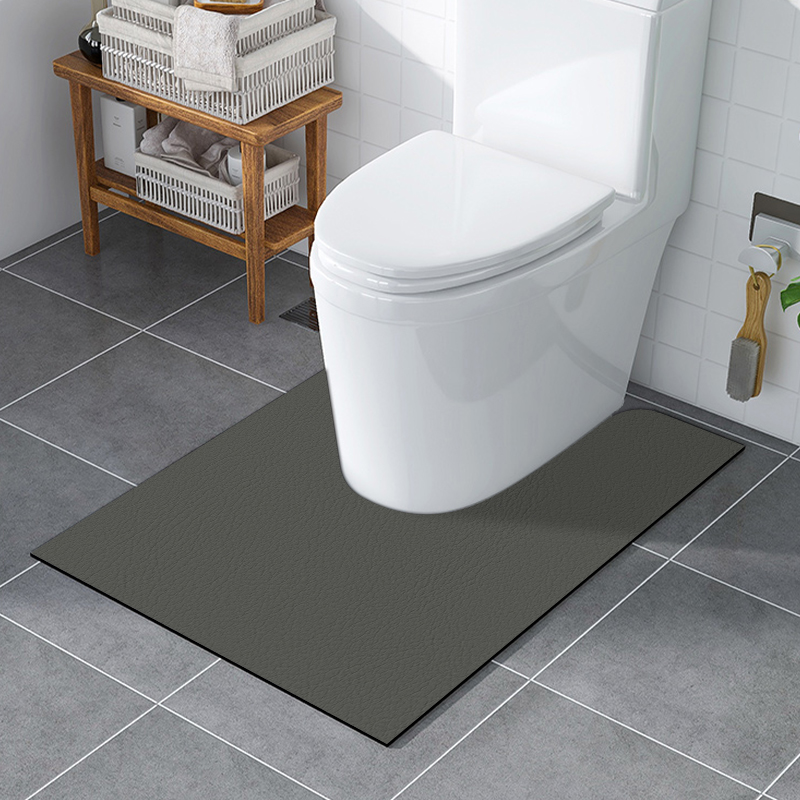浴室软硅藻泥吸水马桶u型地垫卫生间脚垫厕所下面垫防滑垫可裁剪