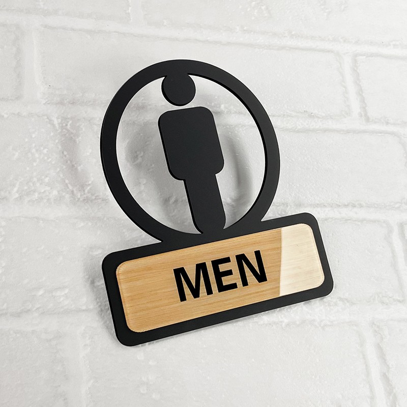 亚克力洗手间指示牌门牌男女卫生间标识牌创意立体厕所标牌WC提示