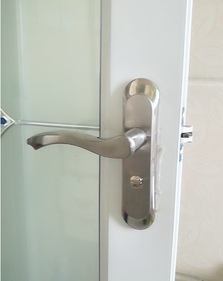 不锈钢卫生间门锁 小锁舌铝合金门厕所门锁无钥匙304卫浴浴室单舌