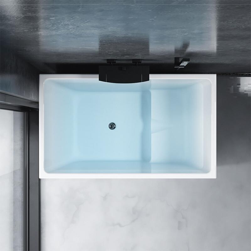 小独立式浴盆迷你浴缸日式家用坐式亚克力成人小户型深泡卫生间