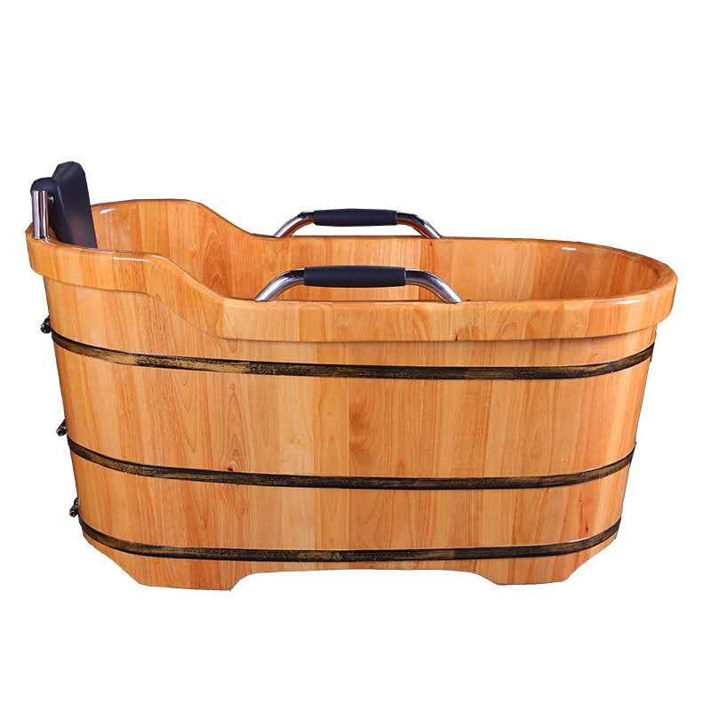桶新款浴盆沐浴木桶中式人家浴缸实木木质泡澡成橡木全身洗澡用