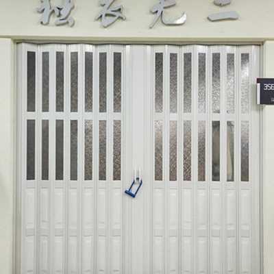 恒鑫PVC折叠门 开放式厨房移门室内隔断卫生间推拉吊轨阳台商铺门