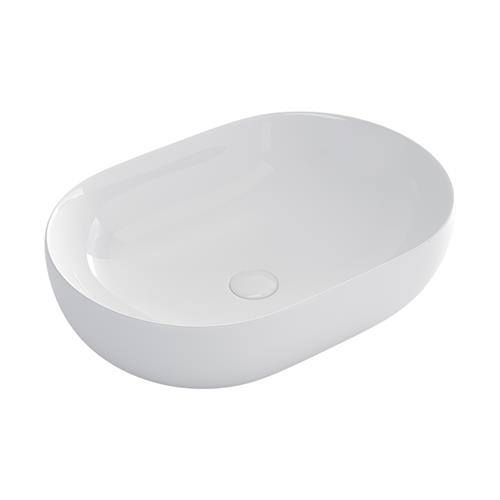 简约超薄边椭圆形台上盆家用卫生间台上洗手盆陶瓷面盆白色洗脸盆