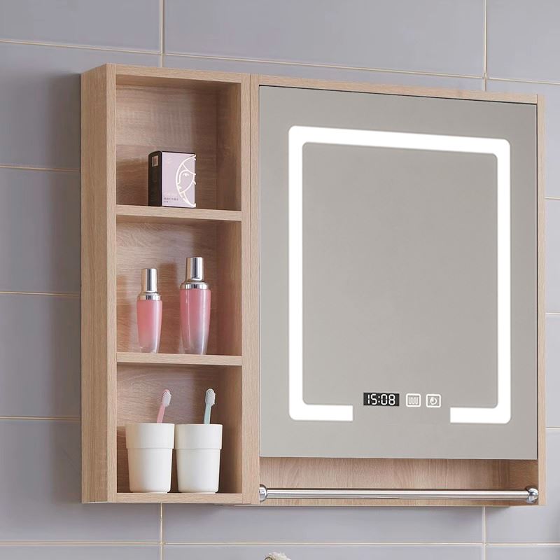 智能镜柜单独挂墙式卫生间定制浴室带灯除雾镜子置物架开放格收纳
