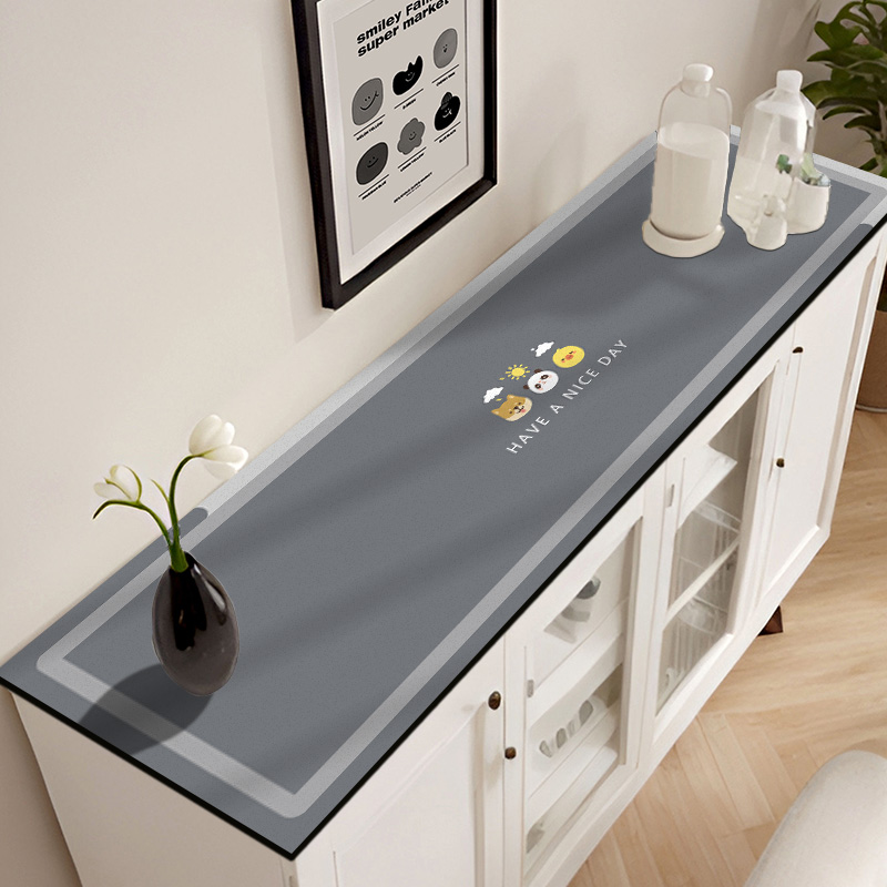 硅藻泥桌垫吸水玄关桌面垫五斗柜盖布自由裁剪餐边柜垫轻奢高级感