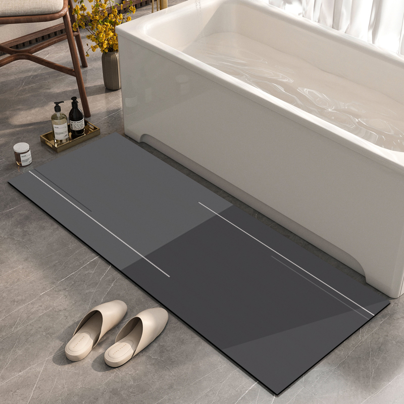 浴缸专用防滑地垫长条高端浴室柜吸水速干脚垫硅藻泥耐脏地毯防霉