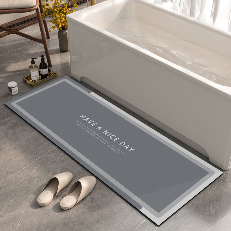 浴室浴缸硅藻泥吸水垫速干卫生间专用防滑地垫大尺寸干湿分离脚垫