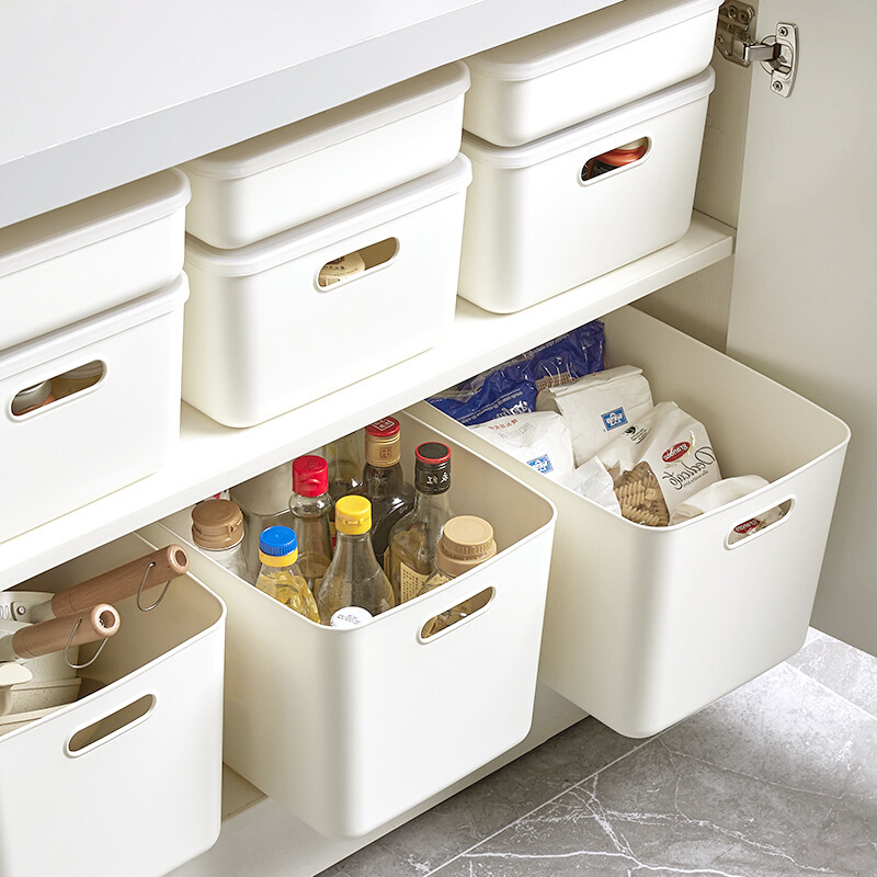 清洁用具收纳盒 收纳整理白色客厅收纳手提零食盒卫浴收纳 置物架