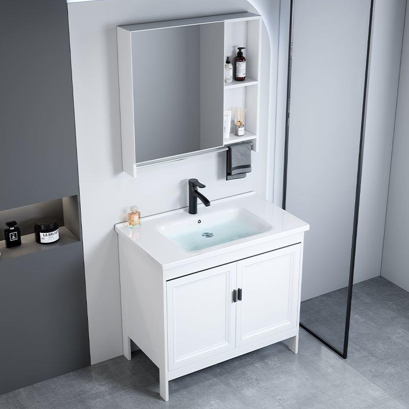 太空铝落地式洗漱台浴室柜组合小户型简易一体阳台洗手台池洗脸盆
