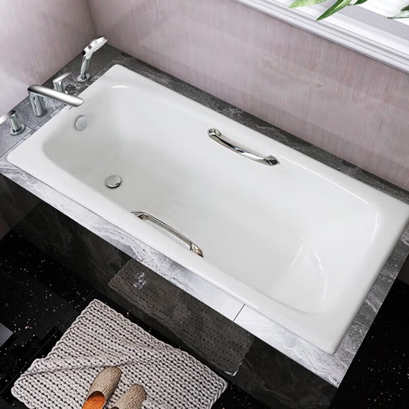 铸铁浴缸陶瓷搪瓷嵌入式1.3/1.4/1.5/1.6/1.7米家用成人家用浴缸