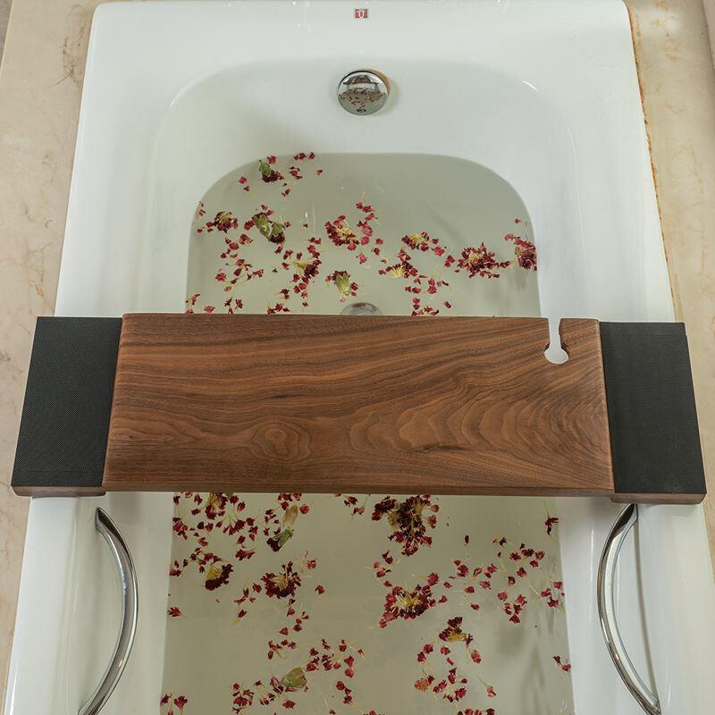 架置物板浴缸双人配件置物架泡澡浴缸圆形欧式支架 浴缸实木浴缸