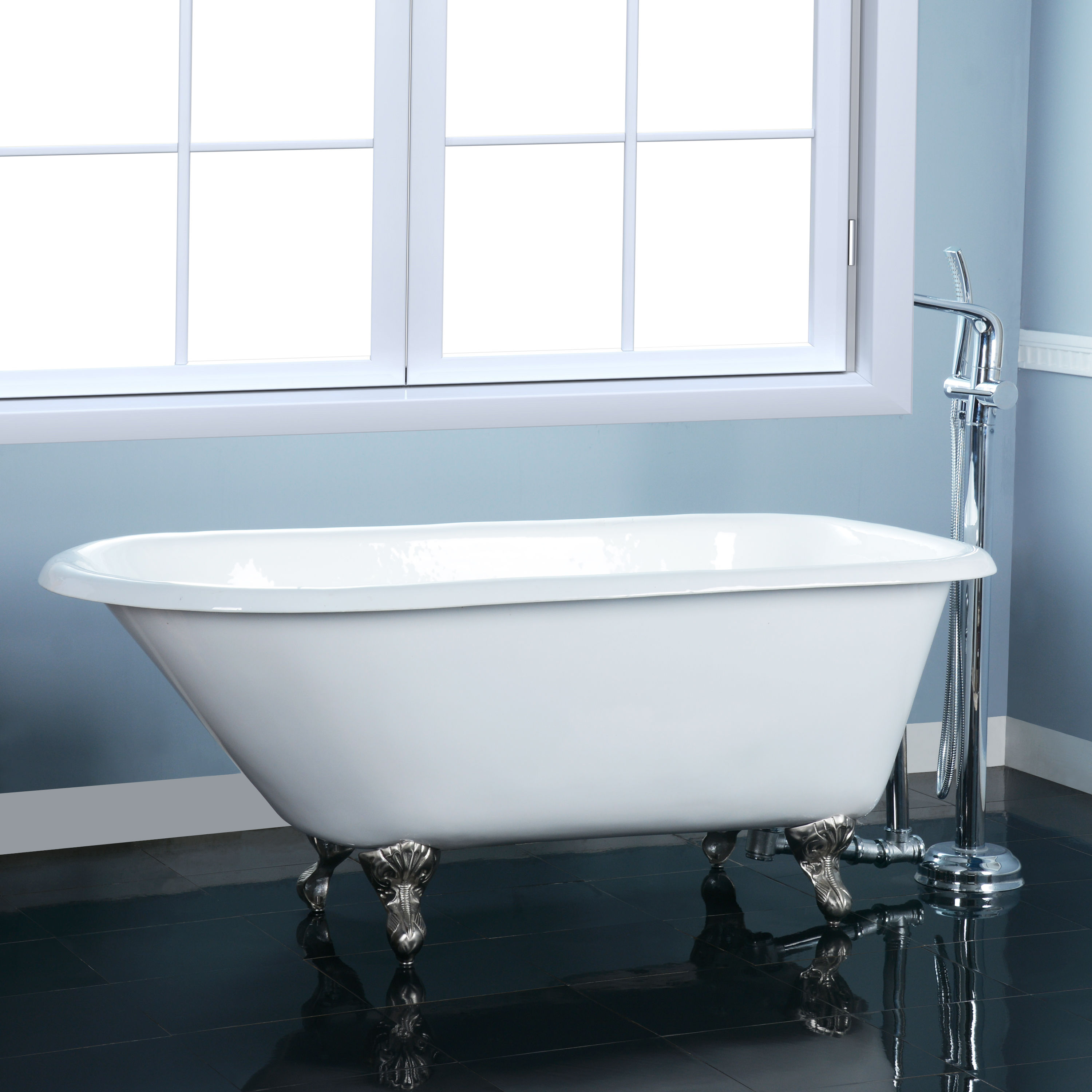 蝶陶卫浴复古独立式浴缸1.2-1.7米进口搪瓷面铸铁铸造贵妇缸定制