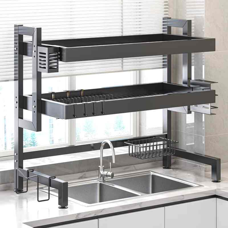 厨房水槽置物架台面洗碗架碗盘沥水架多功能水池上放碗碟架收纳架