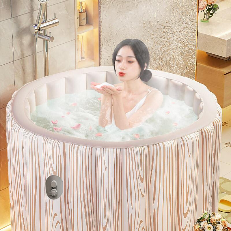 无线自动充气折叠泡澡桶大人免安装洗澡盆全身沐浴家用浴缸游泳池