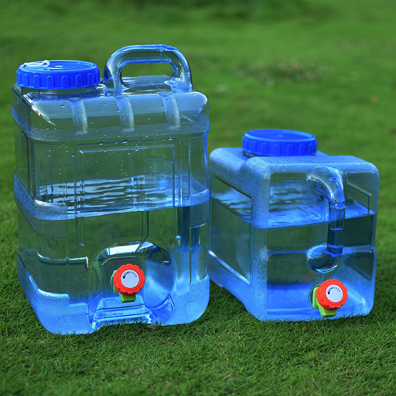 新品户外水桶家用储水用带龙头车载自驾游蓄水箱塑料纯净矿泉塑料