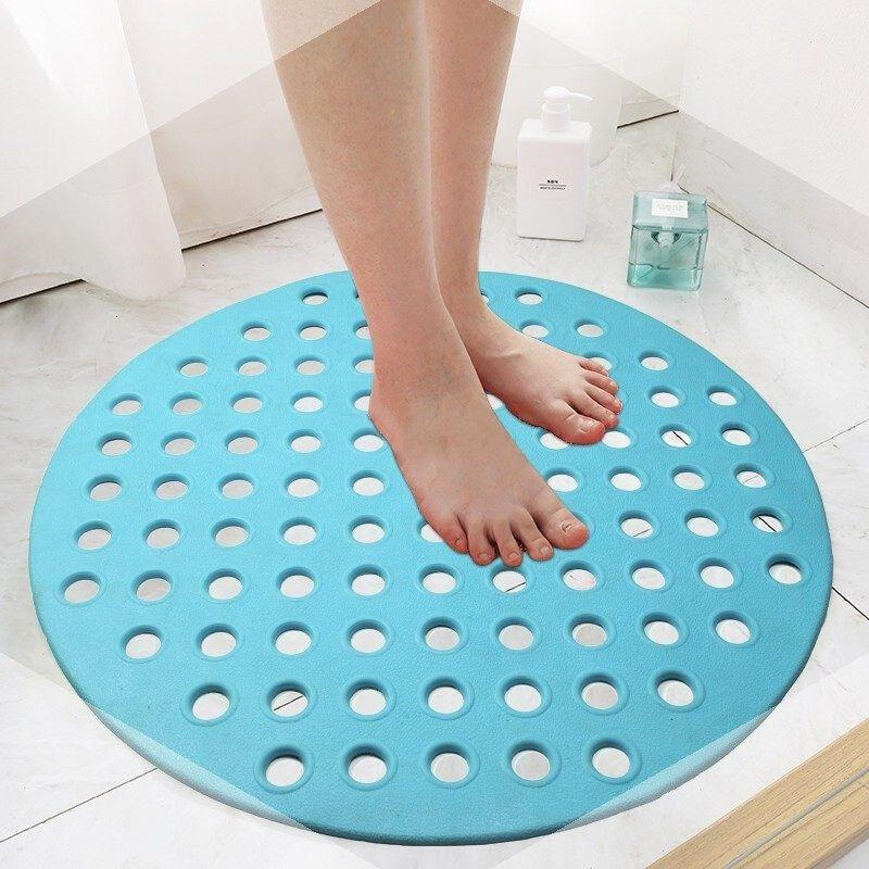 浴室防滑垫圆形地垫淋浴房洗澡防滑脚垫家用卫浴垫子卫生间防摔垫