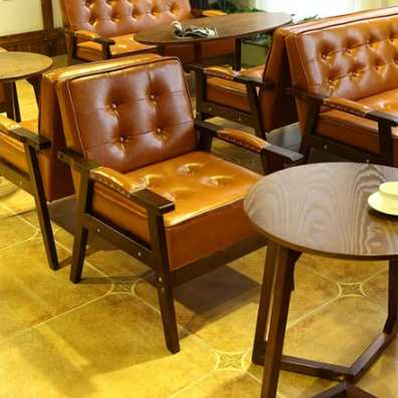 定制爆甜品店西餐咖啡厅沙发椅厅休闲桌椅组合洽谈店奶茶店卡座汉