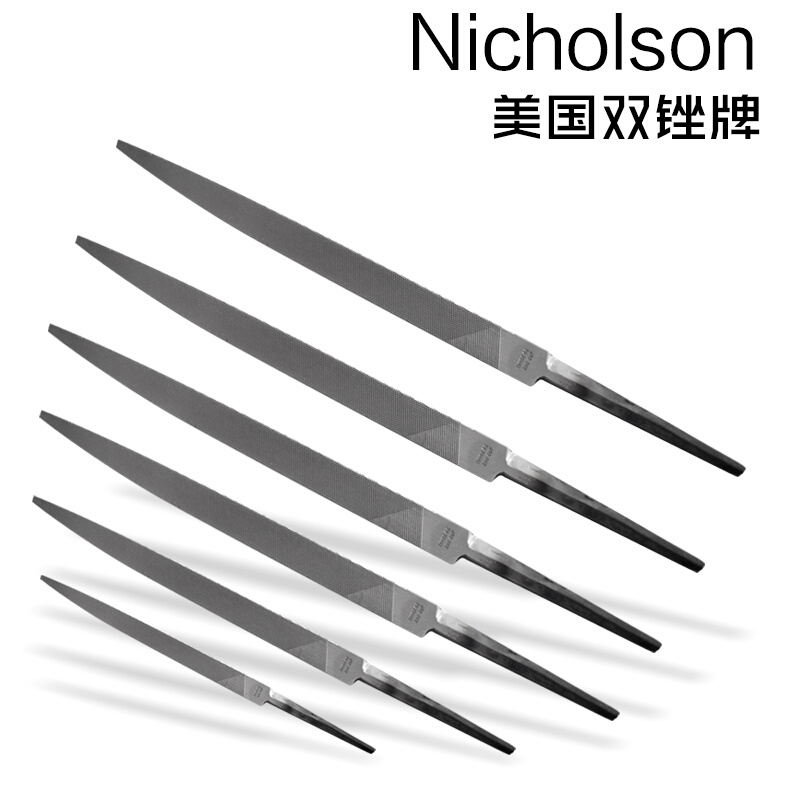 美国双锉牌/Nicholson粗纹细纹中纹三角锯锉手工 三角锯锉刀
