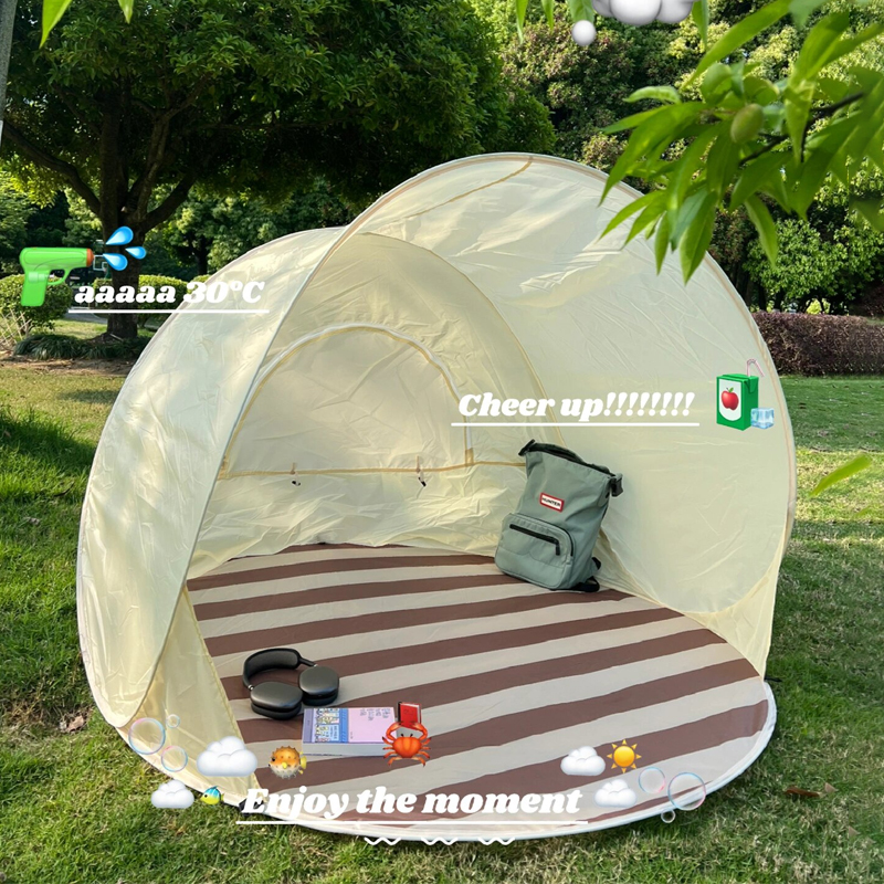 帐篷户外折叠便携式装备儿童野营春游野餐垫一体沙滩防晒防雨加厚