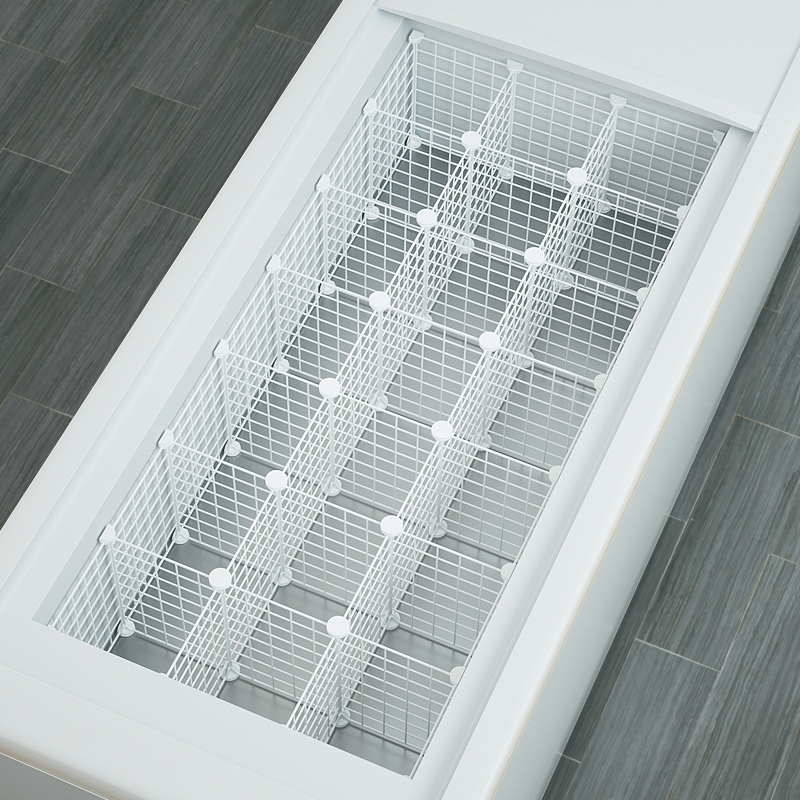 大冰柜置物架内部多层收纳分层架子商用冷藏保鲜隔断网格分层隔板