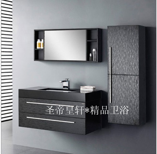 直销式欧式橡木浴室柜组合实木卫浴柜洗脸盆柜组合洗手盆柜 BH55
