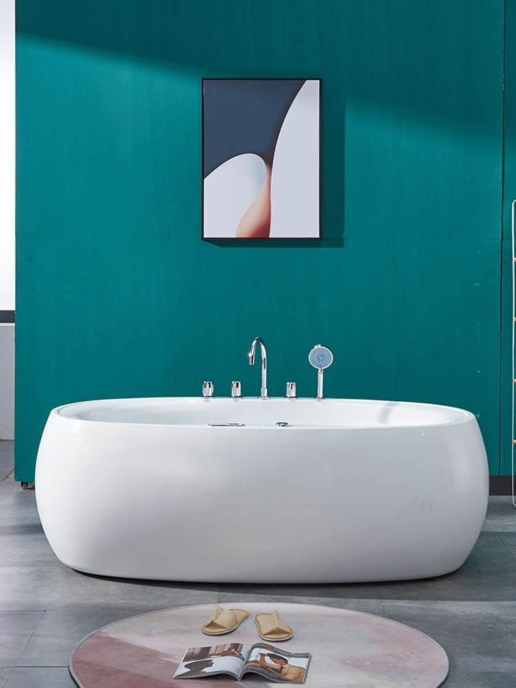 网红。单人立体北欧风浴缸家用多样浴室个性易安装浴池通用型客厅