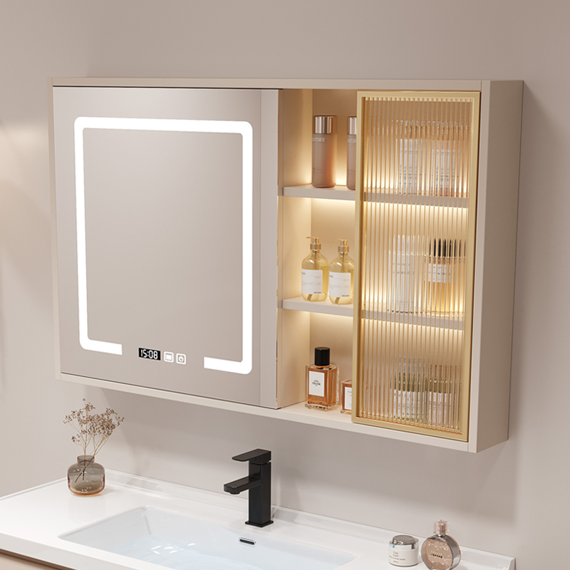 浴室镜柜挂墙式镜箱带置物架洗手间梳妆镜子现代储物收纳柜智能镜