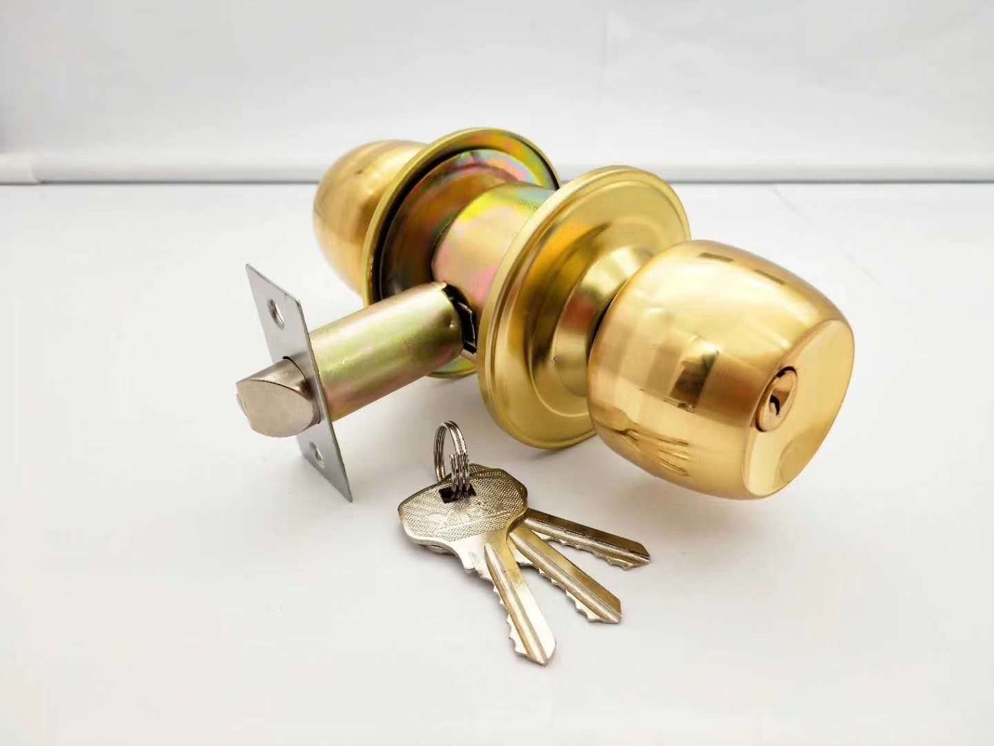 包邮通用型室内卧室房门不锈钢球形门锁 厨卫黄金色球型锁 圆形锁
