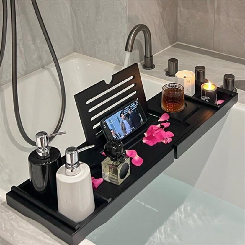 【新家的100个快递】浴缸置物架多功能泡澡手机置物架伸缩防滑