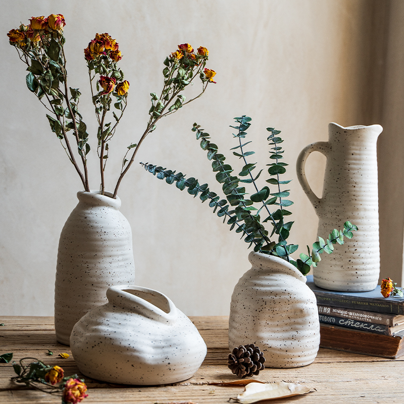 【七茉】陶瓷花瓶北欧创意干花插花花器客厅电视柜家居装饰摆件