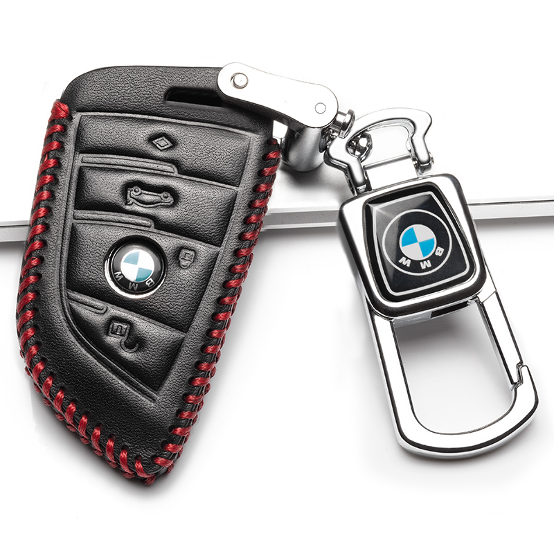 BMW5系钥匙套525新530le 3系320Li真皮扣1系X1 X3X5刀锋车钥匙包