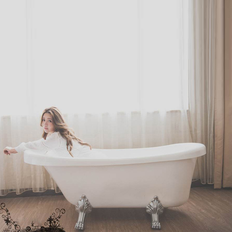 欧式影楼摄影道具个性私房性感美女艺术写真主题成人拍照白色浴缸