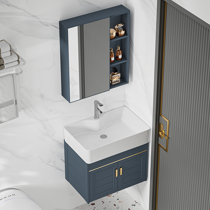 太空铝小户型洗手盆超窄浴室柜组合迷你洗脸盆卫生间小尺寸洗漱台