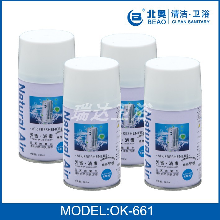 北奥空气清新剂喷香罐芳香剂自动喷香机香水厕所除臭剂OK-661