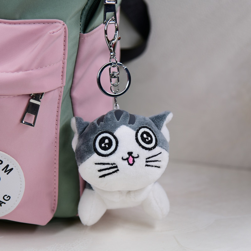 可爱小猫钥匙扣起司猫毛绒小挂件包包饰品书包挂饰猫咪礼物男女生