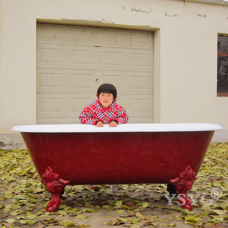 简派卫浴独立式搪瓷铸铁浴缸别墅民宿阳光房成人浴盆定制多种尺寸