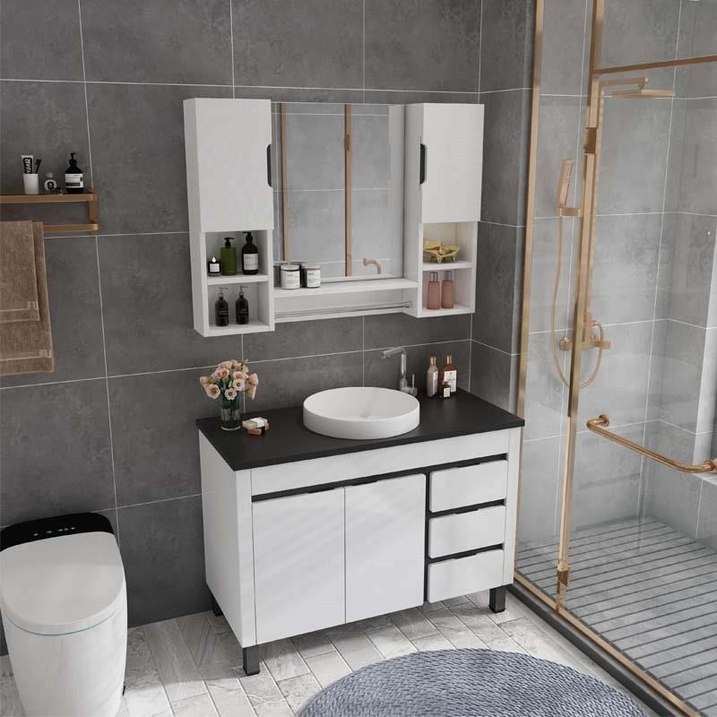 卫生间柜子洗脸盆组合洗手间浴镜带置物架台面一体小户型简约现代
