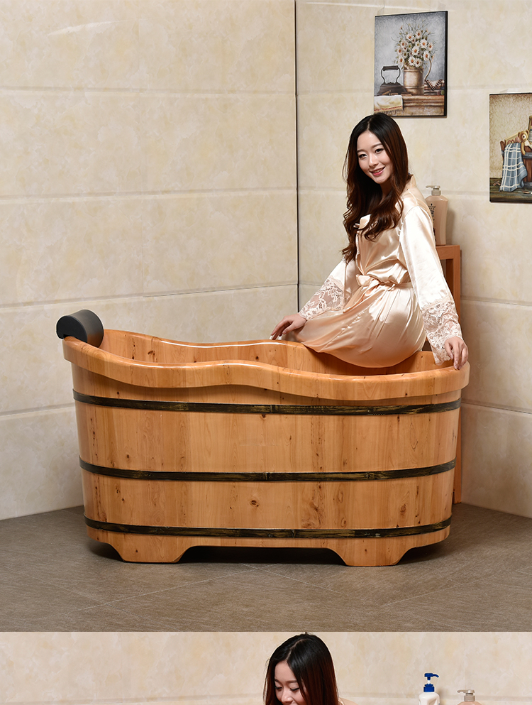 木桶浴桶实木泡澡盆浴缸木质沐浴洗澡成人小户型大人家用加厚全身