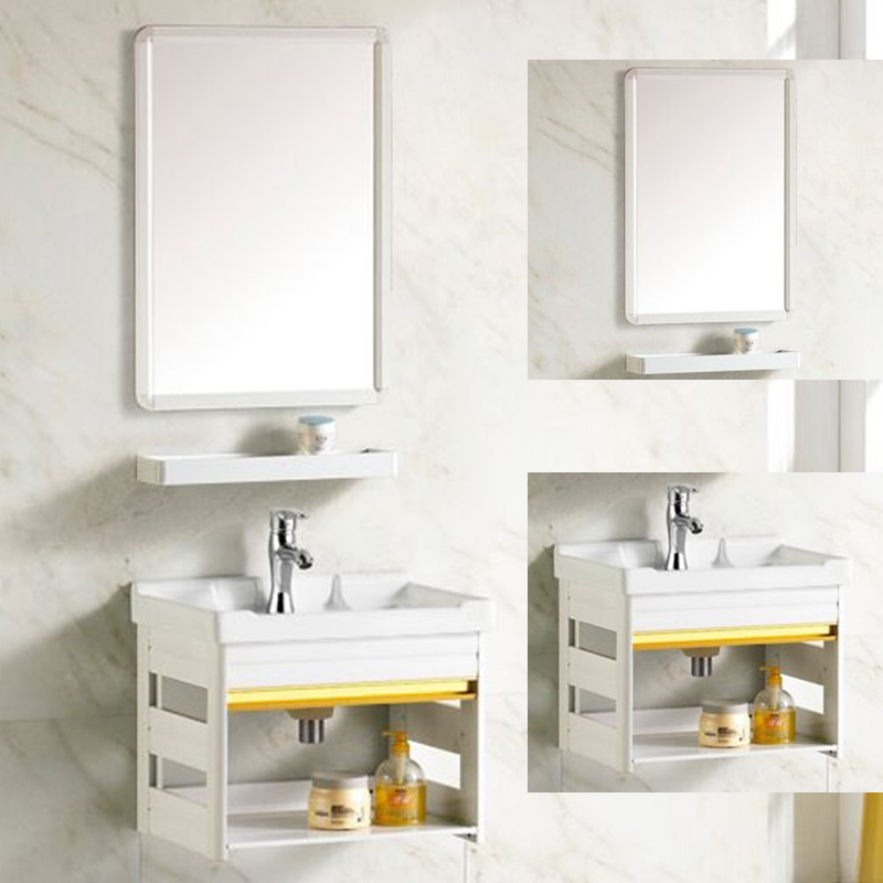 太空铝浴室柜现代简约挂墙式洗手盆卫生间洗漱台小户型浴室柜组合