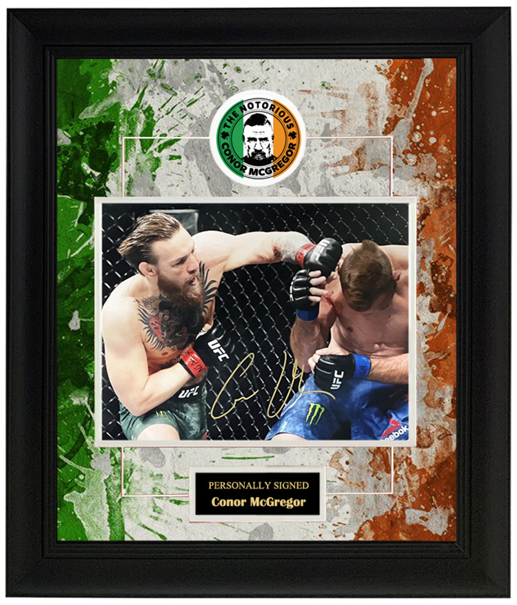 收藏 嘴炮 康纳麦格雷戈 MMA UFC 亲笔签名照片裱框 含SA证书