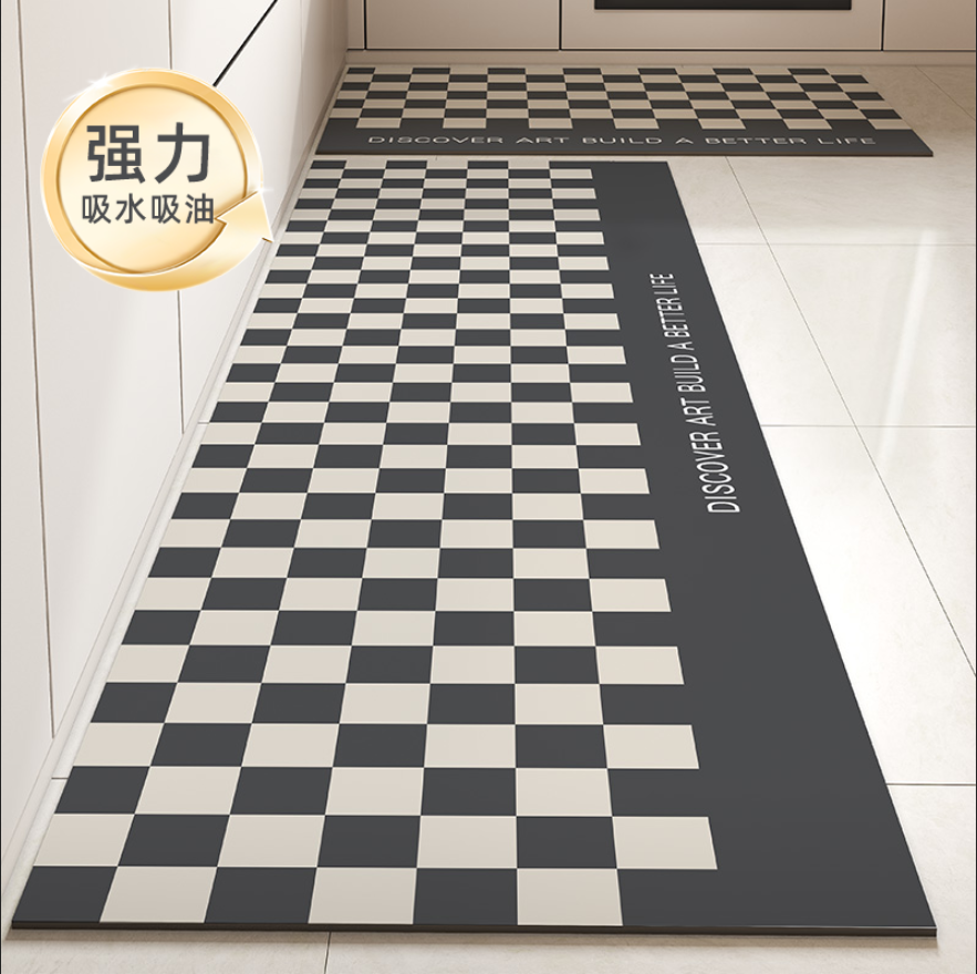 厨房地垫吸水防滑防油免清洗可擦脚垫2024新款硅藻泥垫专用地毯垫