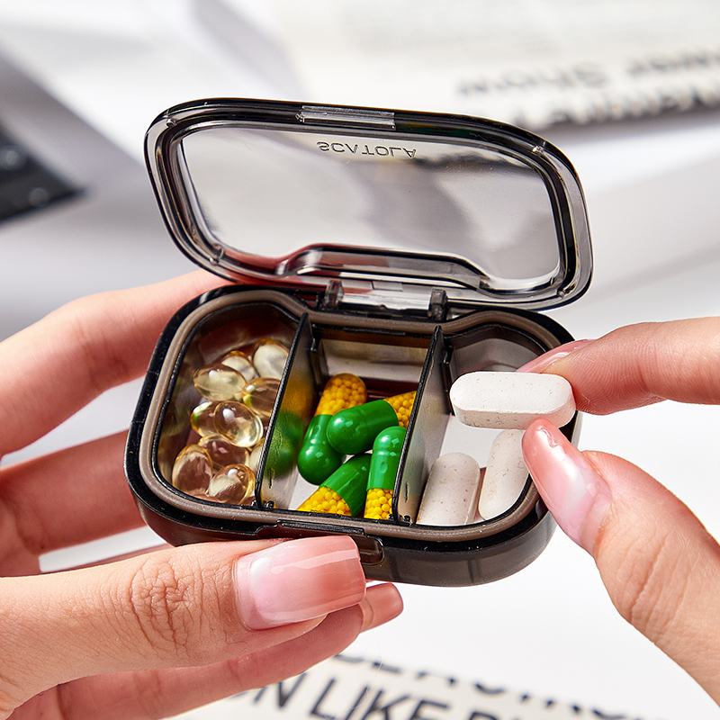 药盒便携小号迷你一日三餐药丸药片药品分装盒随身药物分药小盒子