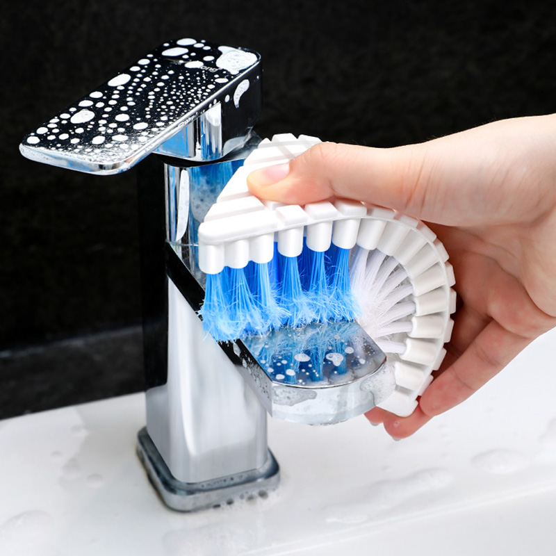 日本AISEN家务清洁刷 浴室浴缸刷水龙头墙角除污刷子软毛刷可弯曲