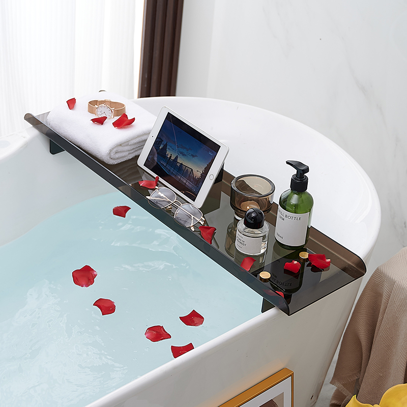 高档浴室浴缸置物架卫生间泡澡洗澡神器网红浴缸架子家用可伸缩收