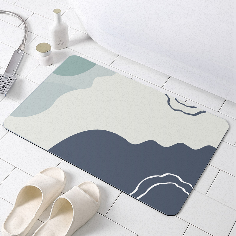 卫生间吸水地垫可洗浴缸专用防滑硅藻泥软垫洗浴冲凉房大尺寸地毯